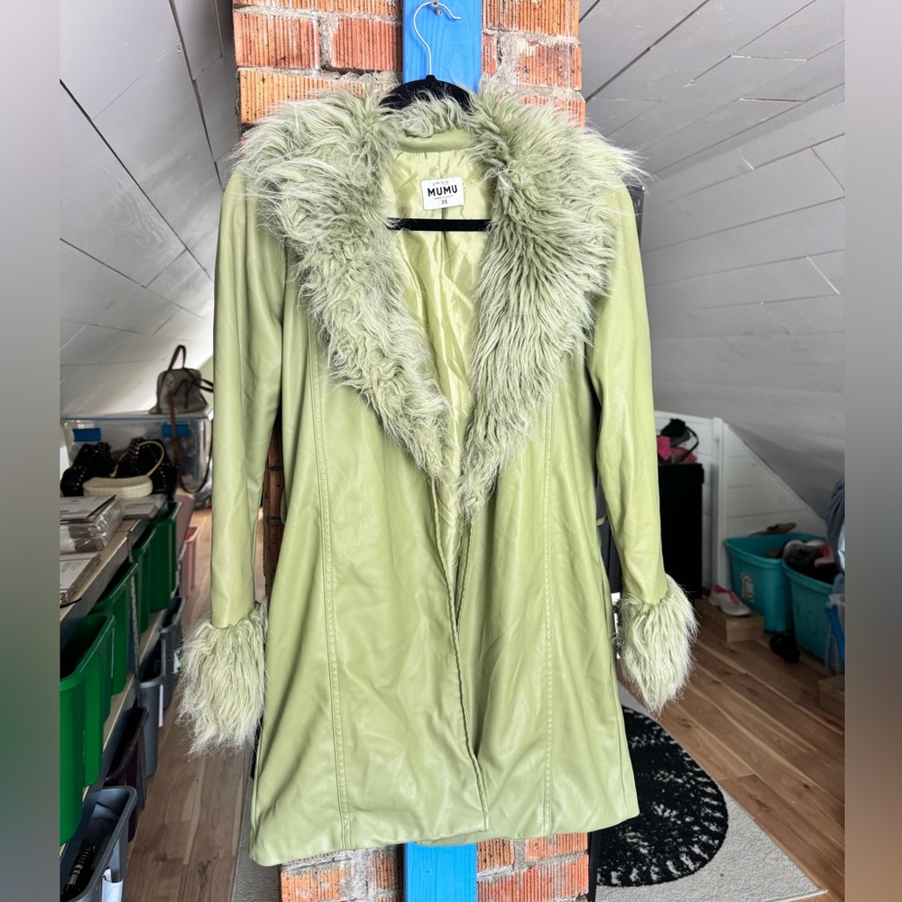 Show Me Your MuMu Penny Lane Faux Leather Coat - Picture 2 of 9